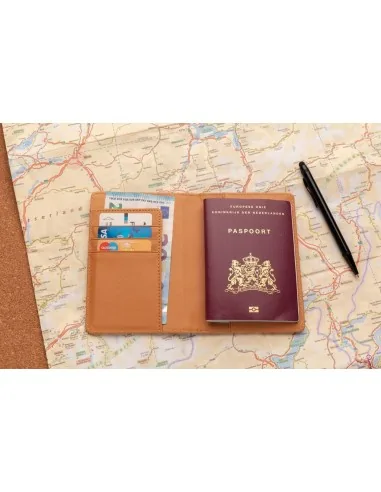 Soporte pasaporte ECO corcho RFID -...