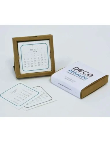 Calendario de papel plantable en cajita de cartón | Mini Box - BR005