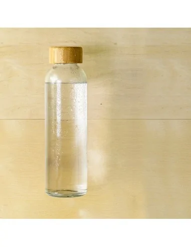 Botella de vidrio y tapón de bambú de 500 ml | Tonic - GG39019