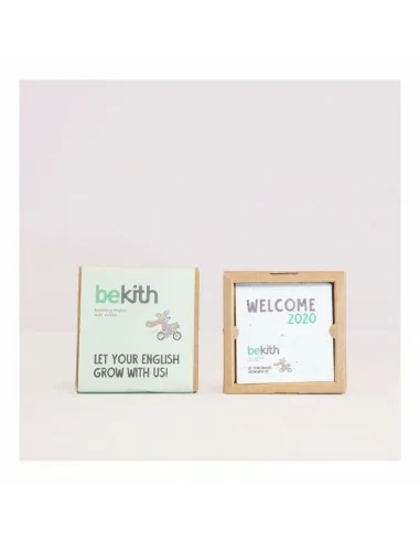 Calendario de papel plantable personalizado en cajita de cartón | Mini Box - BR005